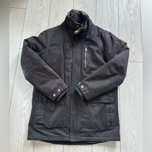 Men's Jack & Jones Kim Parka TTT Black Jacket with Inside Puffer Jacket Large